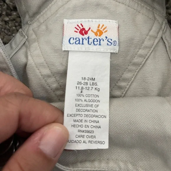 Infant Baby Carter’s Vintage “My Little Chick-a-Dee” Overalls Size 18-24 Months - Picture 3 of 5